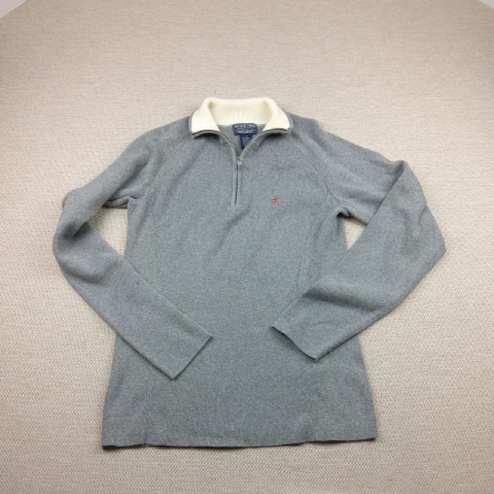 Polo Jeans‎ Company Men's Gray Pullover 1/4 Zipper Size Large